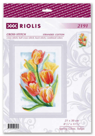 Borduurpakket Spring Glow - Tulips - RIOLIS     ri-2191