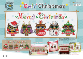 Borduurpatroon Owls' Christmas - Soda Stitch    so-g071