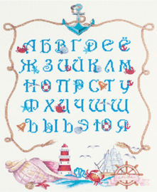 Borduurpakket Marine Alphabet - PANNA    pan-1945-mt