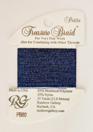 Petite Treasure Braid - Nautical Blue - Rainbow Gallery    rg-pb80
