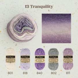 Stone washed flow XL Beige Paars 13 / Tranquility
