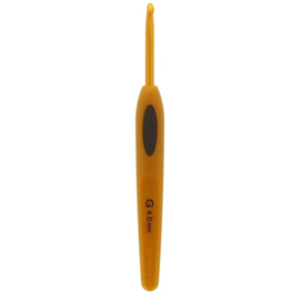 Clover Softgrip Touch haaknaald aluminium 4.00mm / CL 1007