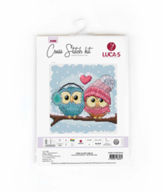 Borduurpakket Two Cute Owls - Luca-S   ls-b1400