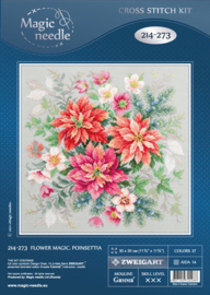 Borduurpakket Flower Magic Poinsettia - Chudo Igla  ci-214-273