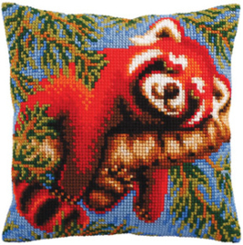Kussen borduurpakket Red Panda - Collection d'Art    cda-5272