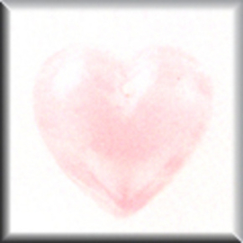 Glass Treasures Large Quartz Heart-Pink - Mill Hill mh-12102