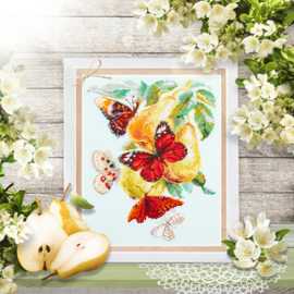 Borduurpakket Butterflies and Pears - Chudo Igla    ci-130-051