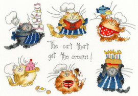 Borduurpakket Margaret Sherry - The Cat That Got The Cream - Bothy Threads    bt-xms26