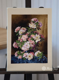 Borduurpakket Lush Peonies - Merejka    mer-k101