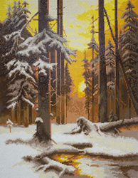 Diamond Painting Forest at Sunset - Freyja Crystal    fc-alvr-039-043