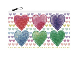 Diamond Dotz Etui met rits - Love Hearts - Needleart World   nw-dtz14-014