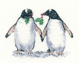 Borduurpakket Christmas Penguins - Heritage Crafts    hc-1099a