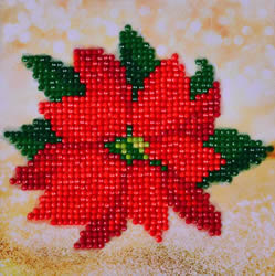 Diamond Dotz Poinsettia Picture - Needleart World    nw-dd02-025