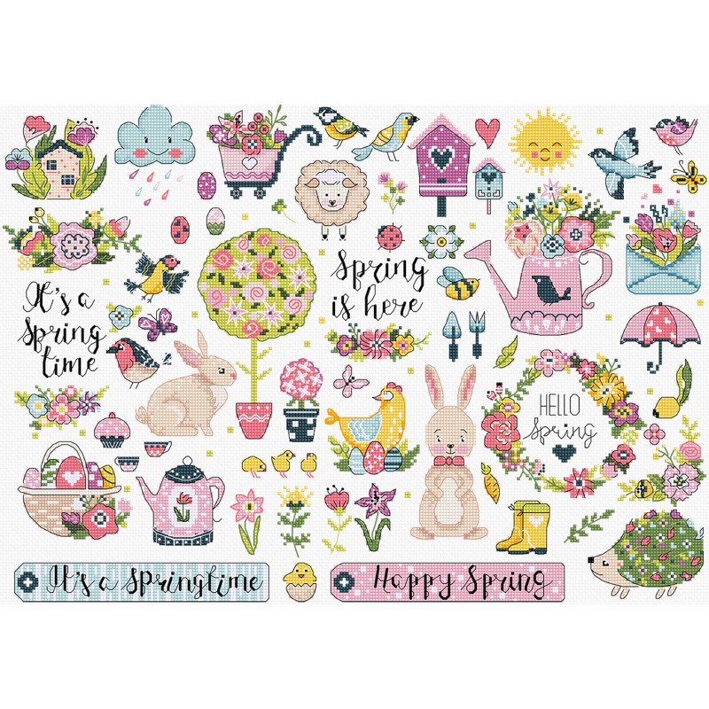 Borduurpakket Spring Sampler - Leti Stitch   leti-l9937