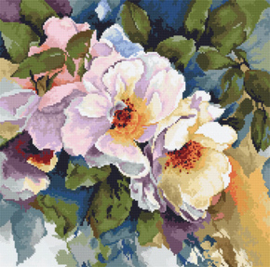 Borduurpakket Roses aquarelle - Luca-S   ls-b2402