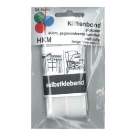 Klittenband plakbaar 60 cm / wit