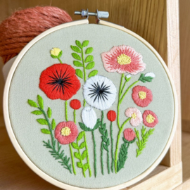 Vrij borduren pakket Wildflower Bouquet - Milpoint     mil-e1-008k
