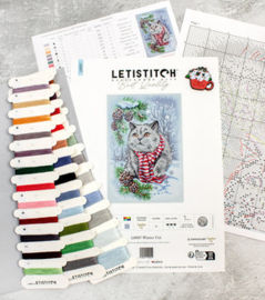 Borduurpakket Winter Cat - Leti Stitch     leti-l8997