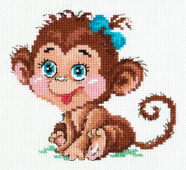 Borduurpakket Charming monkey - Chudo Igla (Magic Needle)    ci-019-001