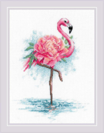 Borduurpakket Blooming Flamingo - RIOLIS  ri-2117