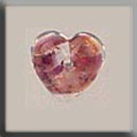 Glass Treasures Heart-Red Opal - Mill Hill   mh-12181