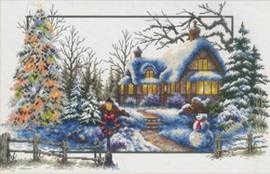 Voorbedrukt borduurpakket Winter Cottage - Needleart World    nw-nc640-048
