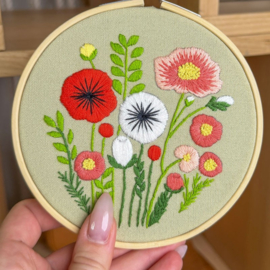 Vrij borduren pakket Wildflower Bouquet - Milpoint     mil-e1-008k