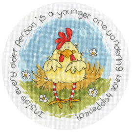 Borduurpakket Margaret Sherry - Spring Chicken - Bothy Threads    bt-xms39