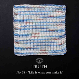 Simy's Truth SOCK 58 Life is what you make it  /  Blauw Ecru