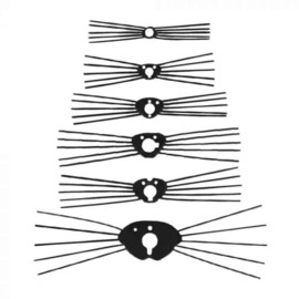 Snorharen voor dierenneuzen assortiment van 6 stuks 21095