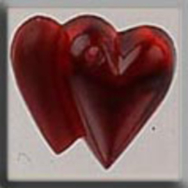 Glass Treasures Doubled Heart-Ruby - Mill Hill   mh-12097