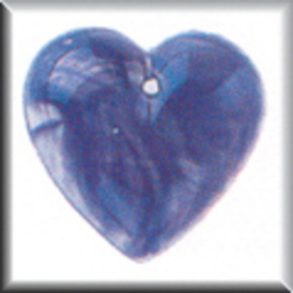 Glass Treasures Vertical Stripped Heart-Blue - Mill Hill   mh-12098