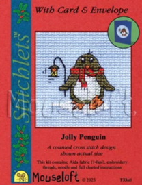 Borduurpakket Jolly Penguin - Mouseloft     ml-014-t33