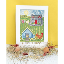 Borduurpakket Lizzie Spikes - A Peep Of Chicks - Bothy Threads    bt-xdd12
