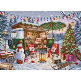 Borduurpakket Christmas Trailer - Leti Stitch     leti-l9990