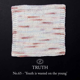 Simy's Truth SOCK 65 Youth is wasted on the young  /  Blauw Ecru