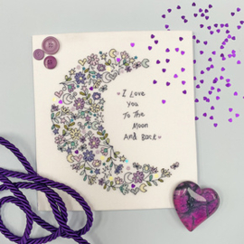 Borduurpakket Kim Anderson - Love You To The Moon - Bothy Threads    bt-xka22