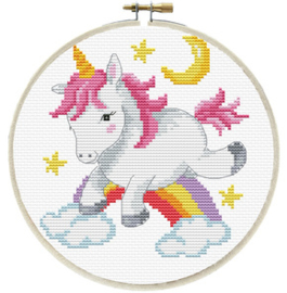 Voorbedrukt borduurpakket Unicorn Frolic - Needleart World    nw-nc240-056