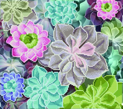 Diamond Art Succulents - Leisure Arts    la-da03-49389