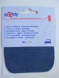 Pronty opstrijkb. knie- elleboogstukken m-blauw, 2 stuks