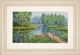 Borduurpakket Birches at the Edge of the Lake - Luca-S  ls-bu5012