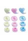 Prym Love Color hart 12,4mm / creme, babyblauw en babyroze