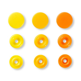 Prym Love Color Snaps / hart 12,4mm / geel en oranje