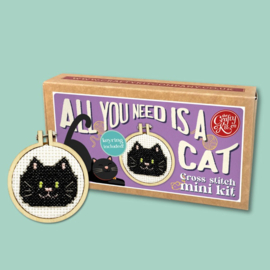 Borduurpakket Matchbox - All You Need is a Cat - ckc-mb-199