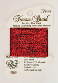 Petite Treasure Braid - Madeira Red - Rainbow Gallery    rg-pb88