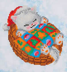 Diamond Dotz Snug Christmas Kitty - Needleart World    nw-dd03-017