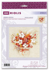 Borduurpakket Bouquet with Lagurus and Cotton - RIOLIS    ri-1913