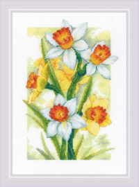 Borduurpakket Spring Glow - Daffodils - RIOLIS      ri-2189