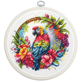 Borduurpakket The Tropical Parrot - Luca-S    ls-bc201