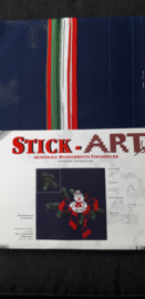 Stick- Art Borduurpakket / Blauw Tafelkleed 80 x 80 cm